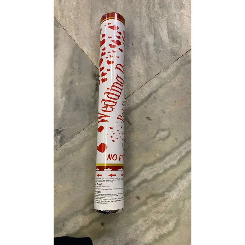 Tun Confetti, Flippy, Model Wedding Popper Inimi, 40 cm, Ambalaj din Carton, Eliberare prin Rasucire, Rosu [6]