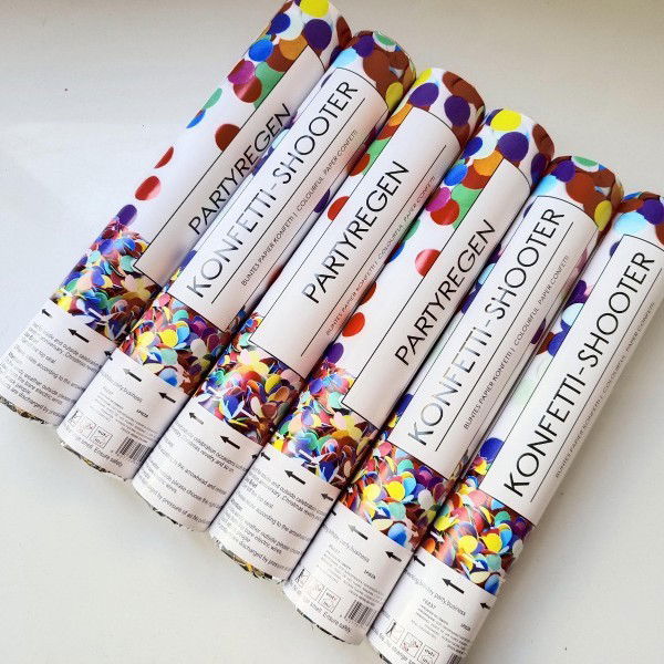 Tun de Confetti, 40 cm. Flippy, Model Konffetti Shooter, Paiete din Hartie, Multicolor [4]