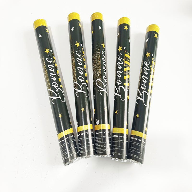 Tub de Confetti, Flippy, Bonne Annee, 30x5 cm, Confetii Stelute din Aluminiu, Auriu/Argintiu [3]