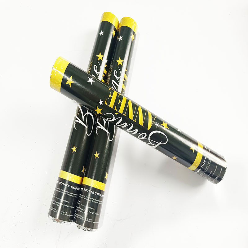 Tub de Confetti, Flippy, Bonne Annee, 60x5 cm, Confetii Stelute din Aluminiu, Auriu/Argintiu [8]