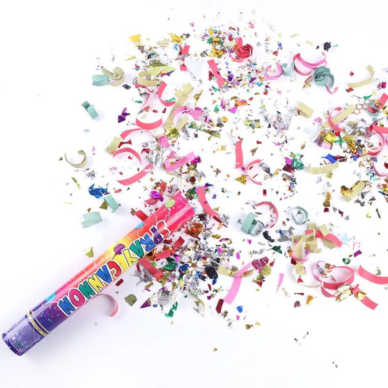 Tub de Confetti, Flippy, Clasic, 80x5 cm, Confetii Asortate din Plastic, Eliberare prin Rasucire, Multicolor [8]