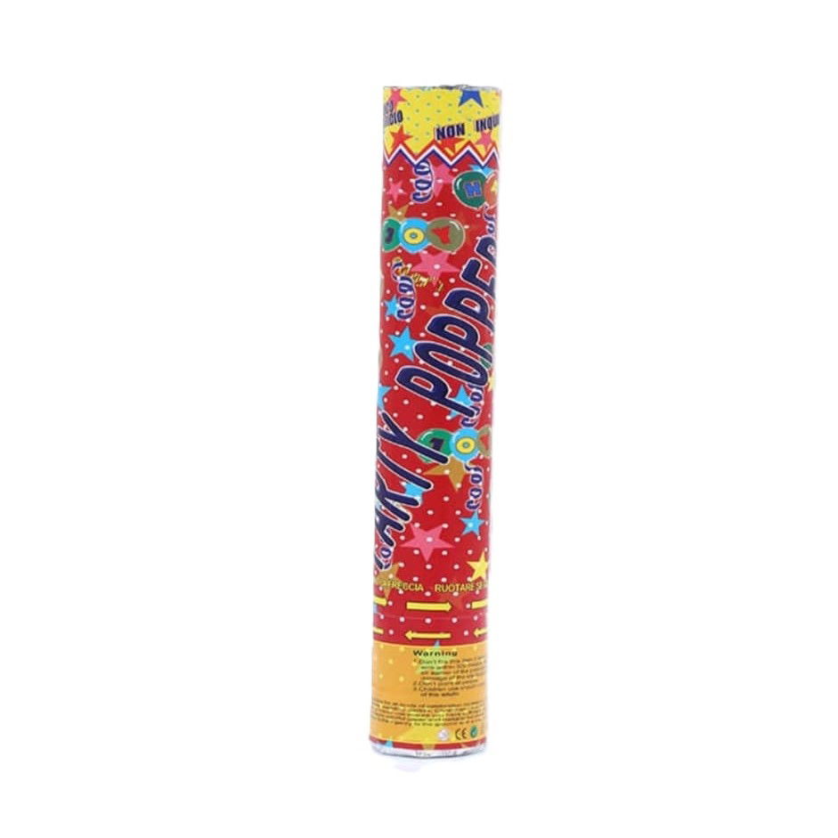 Tun de Confetti, Flippy, Party Popper, 60x5 cm, Model Stelute, Inimioare, Paiete, Lucioase, 3 cm Diametru, Multicolor [9]