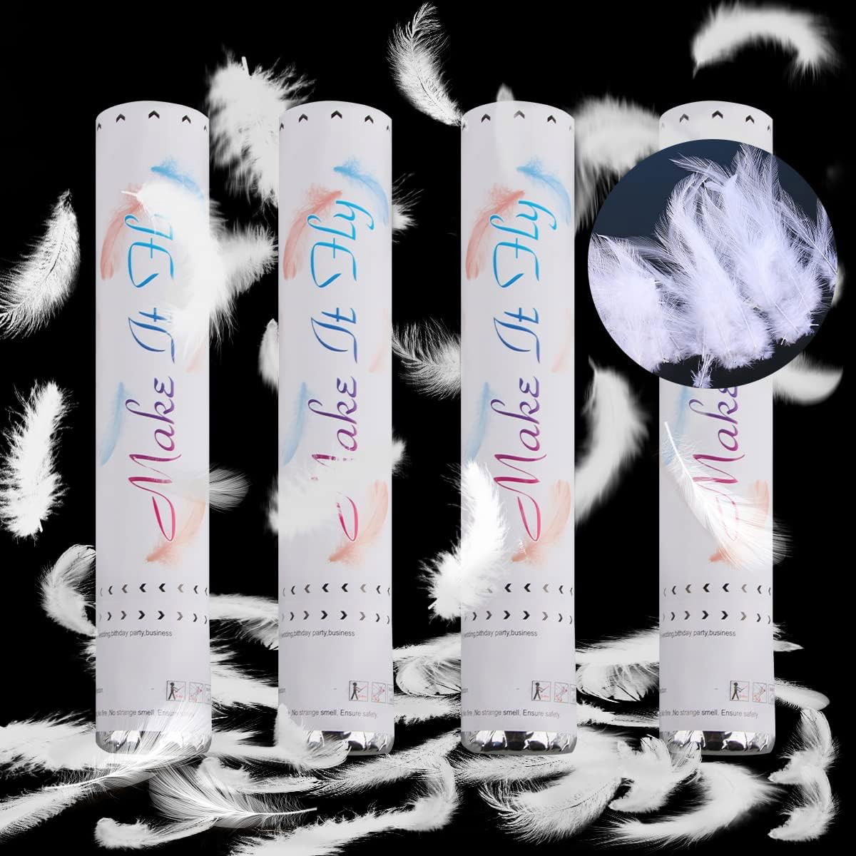 Tub de Confetti, Flippy, Model Pene, 27 cm, Make It Fly, Alb [4]