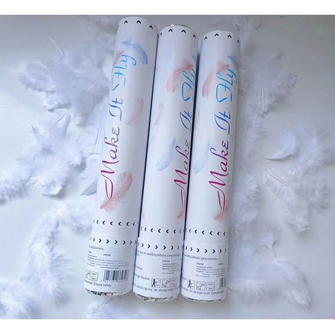 Confetti - Tub de Confetti, Flippy, Model Pene, 27 cm, Make It Fly, Alb