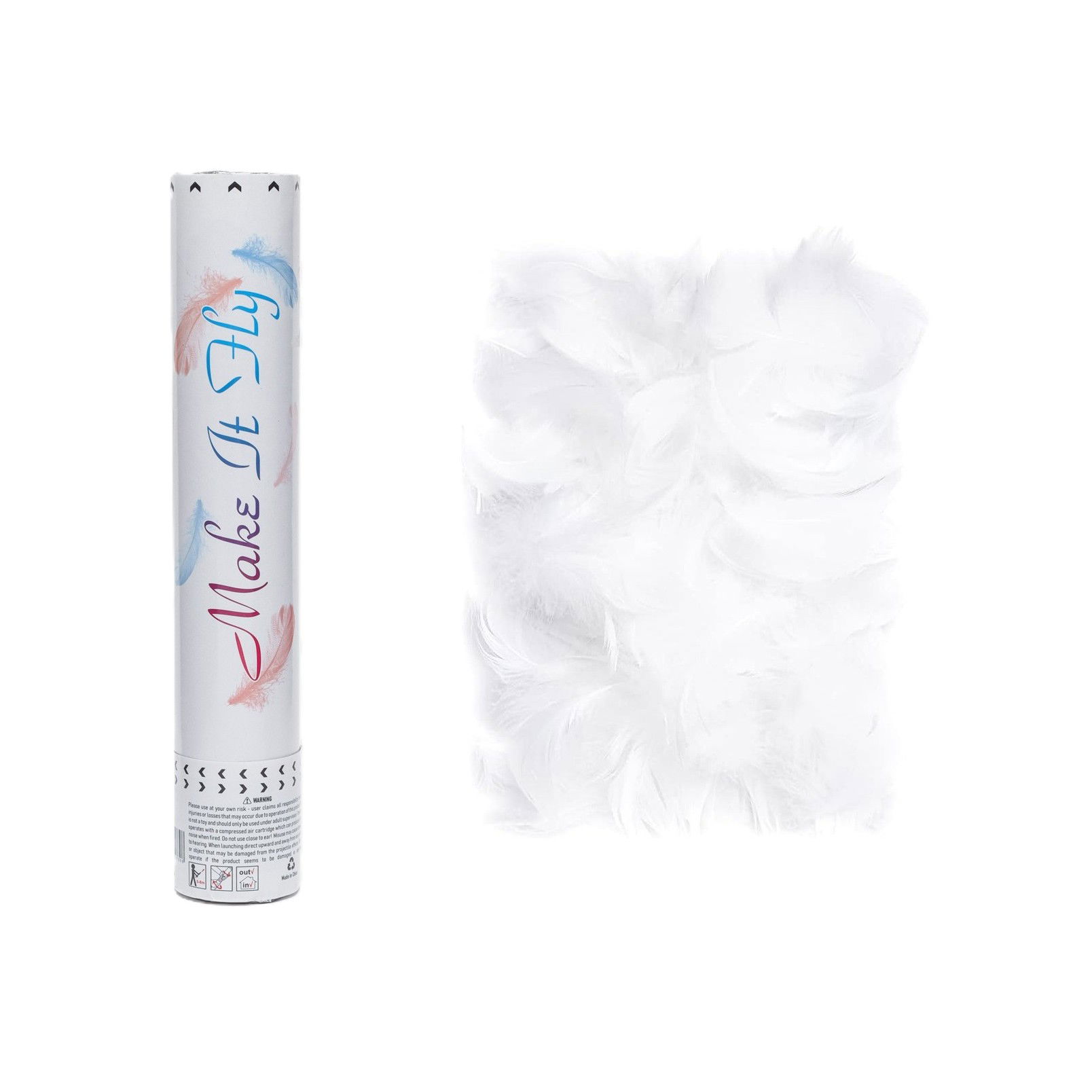 Confetti - Tub de Confetti, Flippy, Model Pene, 27 cm, Make It Fly, Alb