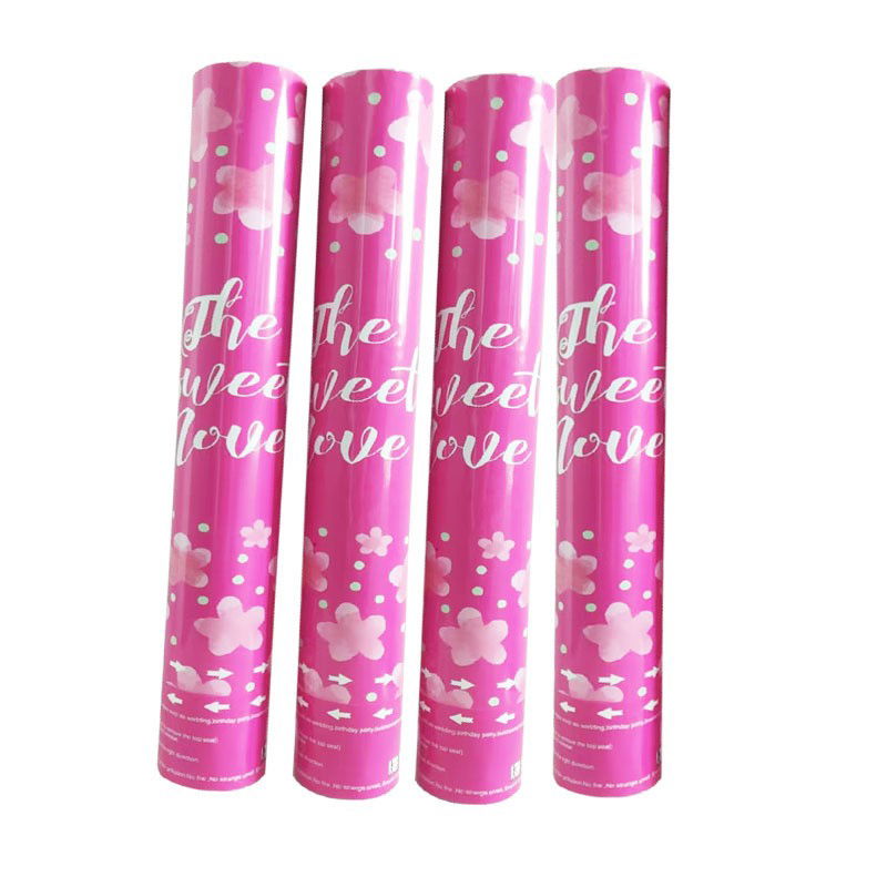 Tun Confetti, Flippy, Confetti Inimioare si Mesaj Love, 40 x 5 cm, Roz Alb [3]