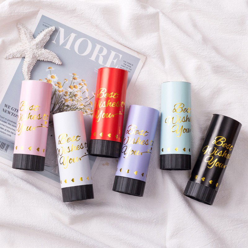 Tun de Confetti, Flippy, Best Wishes 11 x 4 cm, Model Buline din Hartie si Folie, Alb [5]