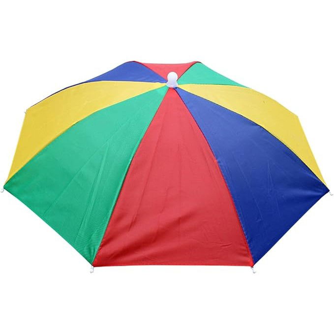 Umbrela de Cap, Flippy, Diametru 69 cm, Snur Reglabil de Cap, Protectie UV/Ploaie, Curcubeu [3]
