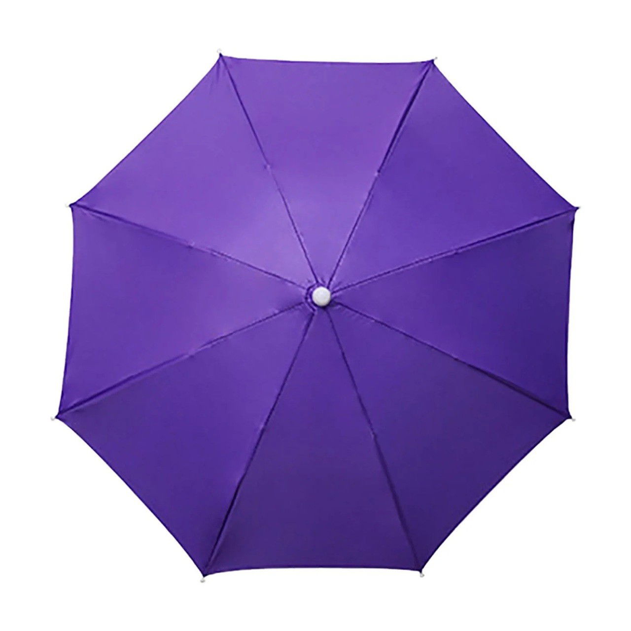 Pelerine, Umbrele si Accesorii - Umbrela de Cap, Flippy, Diametru 69 cm, Snur Reglabil de Cap, Protectie UV/Ploaie, Mov