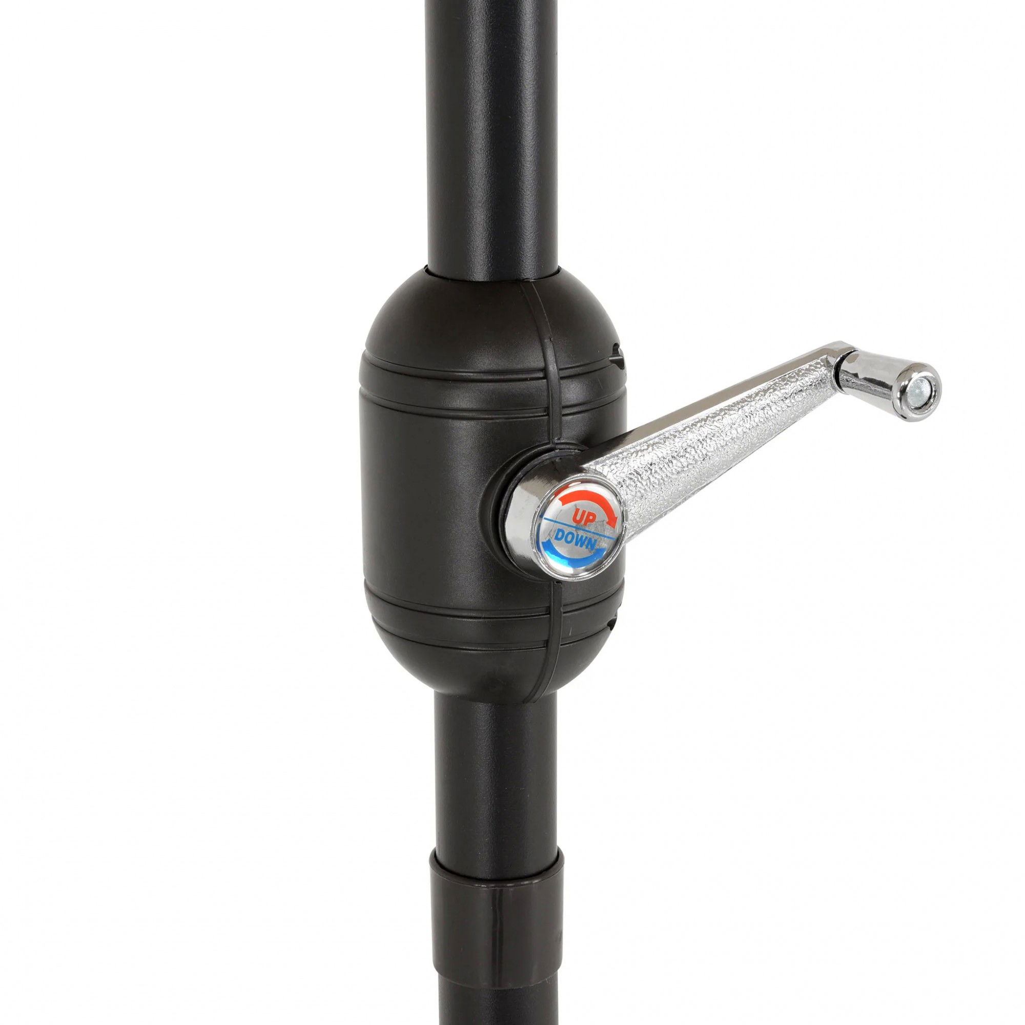 Umbrela rotunda de soare Flippy pentru terasa, diametru 2.70 m, inclinare, manivela, crem [8]