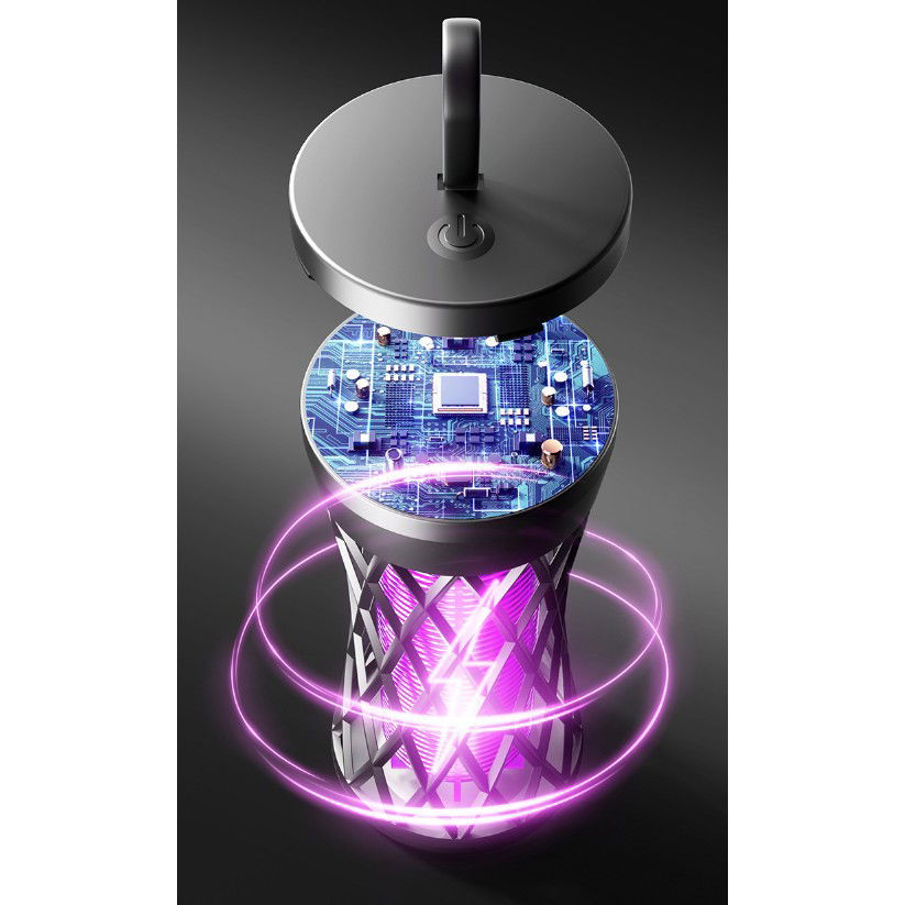 Lampa Anti-Insecte, Flippy, Lumina UV, Electrica, Incarcare USB, 5V, 1A, Silentioasa, 12 x 6 m, Gri [5]