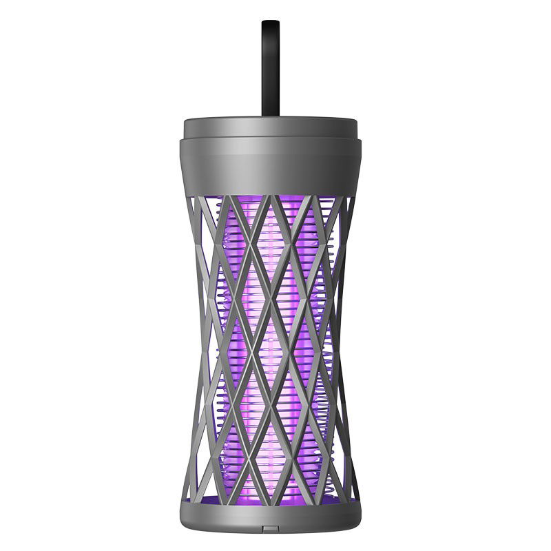 Lampi de veghe - Lampa Anti-Insecte, Flippy, Lumina UV, Electrica, Incarcare USB, 5V, 1A, Silentioasa, 12 x 6 m, Gri