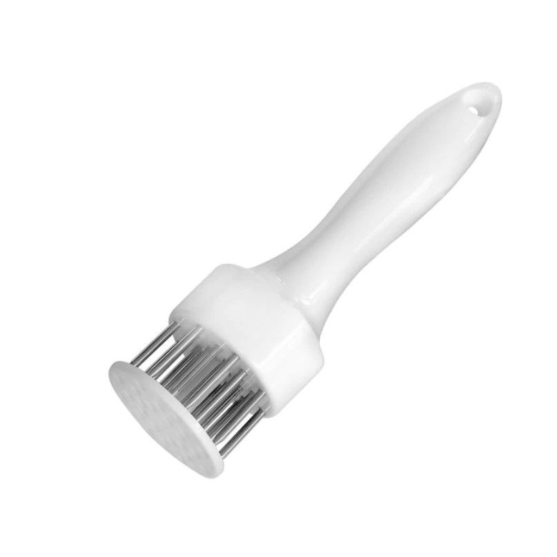 Ustensile pentru Bucătărie - Ustensila pentru fragezit carnea, cu 21 de tije ascutite din inox 304, 20 cm, alb