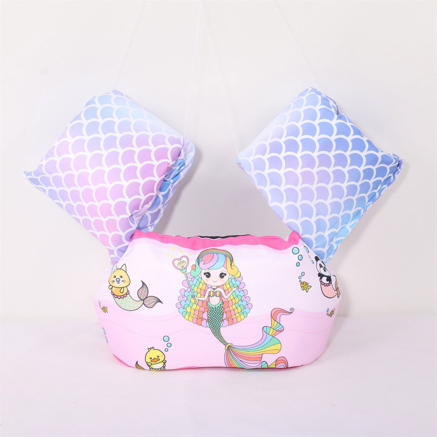 Vesta de salvare pentru copii cu aripioare de inot, Flippy, Roz, Model sirena [4]