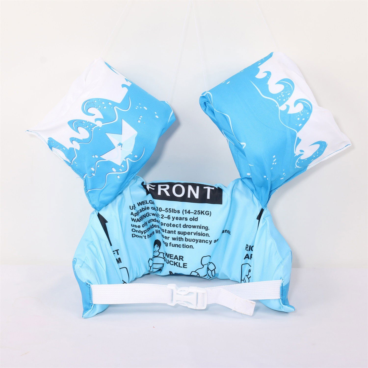 Colace si Piscine - Vesta de salvare pentru copii cu aripioare de inot, Flippy, Albastru, Model balena