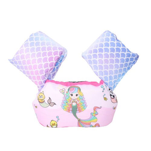 Vesta de salvare pentru copii cu aripioare de inot, Flippy, Roz, Model sirena [3]