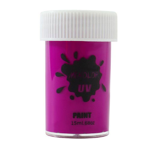 Vopsea fata si corp - Vopsea pentru Fata si Corp, Flippy, cu Pigment Fosforescent UV, 15 ml, Mov