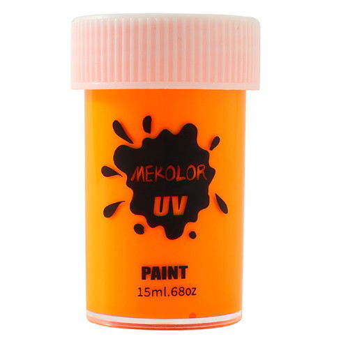 Vopsea fata si corp - Vopsea pentru Fata si Corp, Flippy, cu Pigment Fosforescent UV, 15 ml, Portocaliu