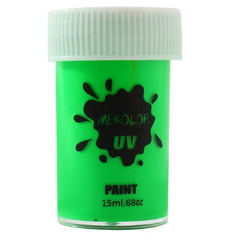 Vopsea fata si corp - Vopsea pentru Fata si Corp, Flippy, cu Pigment Fosforescent UV, 15 ml, Verde