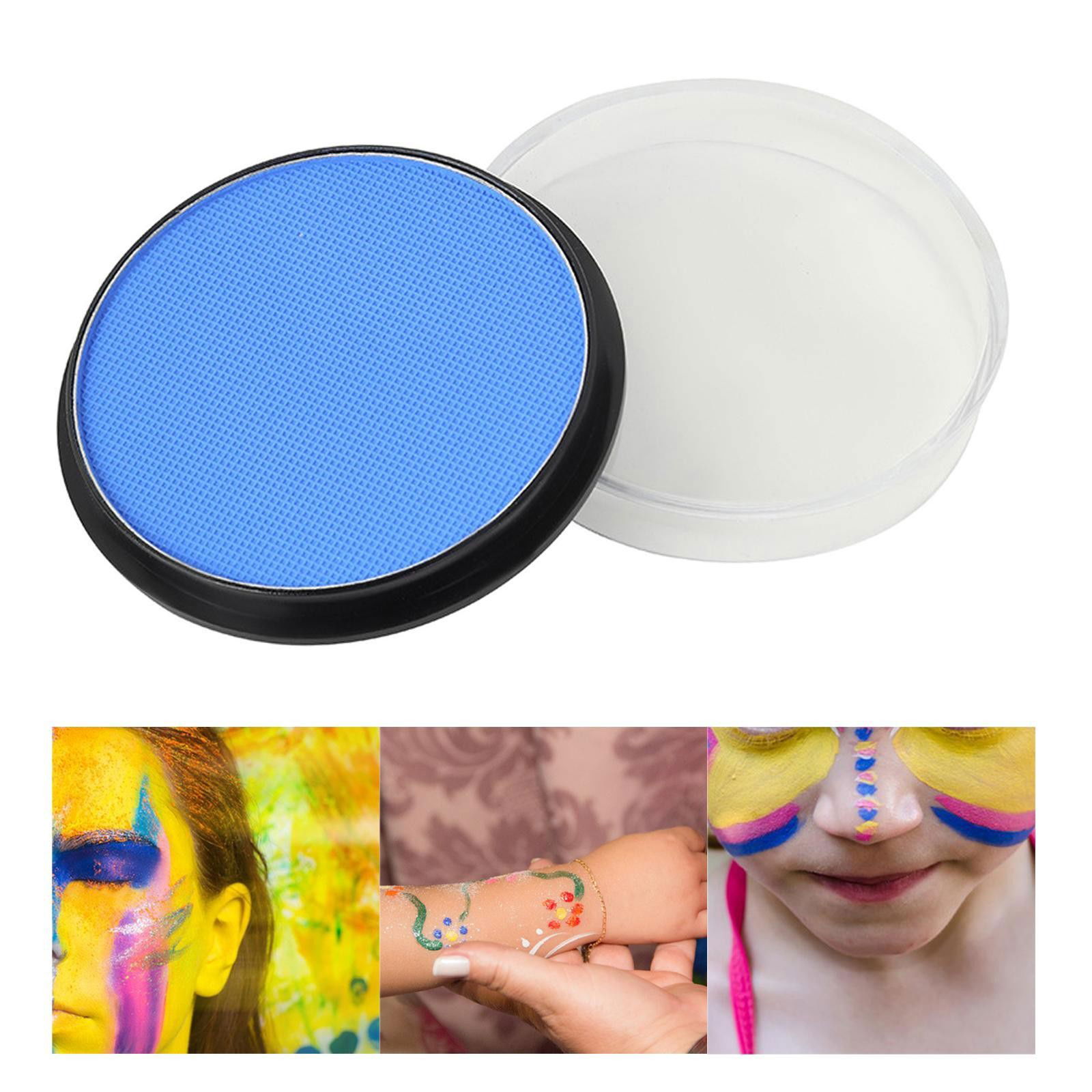 Vopsea fata si corp - Vopsea pentru Fata si Corp, Flippy, cu Pigment Fosforescent, 30 g, Activare cu Apa, Albastru