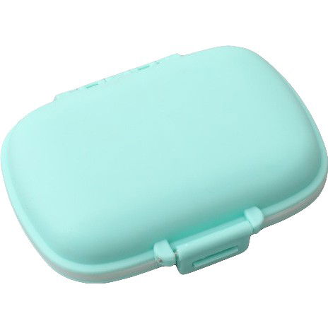 10 - 25 LEI - Organizator medicamente, Plastic, 8 compartimente, 0.1 L, Albastru, Flippy, 11 x 7 cm