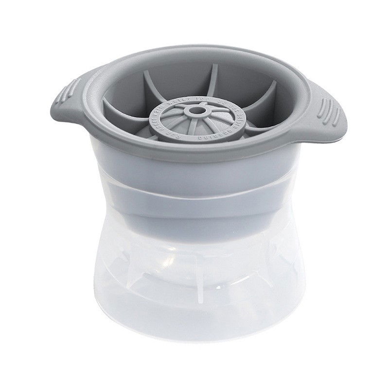 Forme cuburi de gheata - Forma cub de gheata, Flippy, rotund, Polipropilena/Silicon, 11x7.5x7.8 cm, Gri