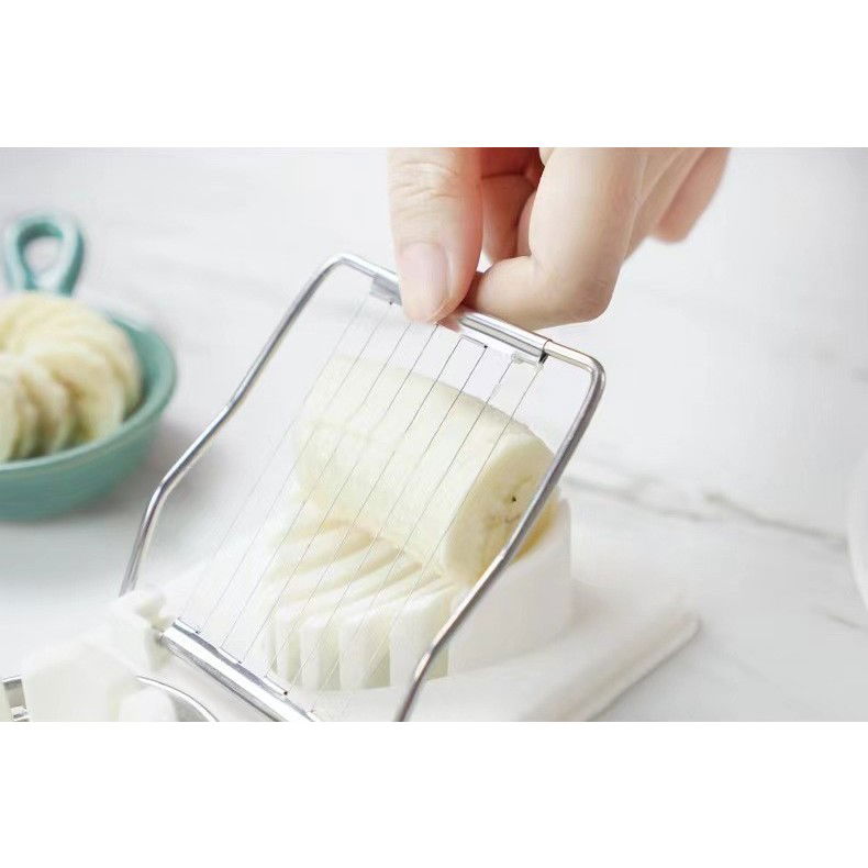 Feliator multifunctional Flippy pentru oua, mozzarela, fructe, 2 forme de feliere, agatatoare, 20 cm, Alb [7]