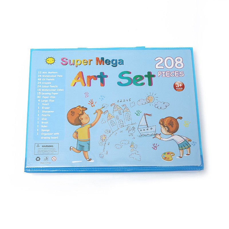 Set 208 Piese, Complet pentru Pictura si Desen, Flippy, Tip Servieta, 3-12 Ani, 32 x 27 x 5 cm, Albastru [3]