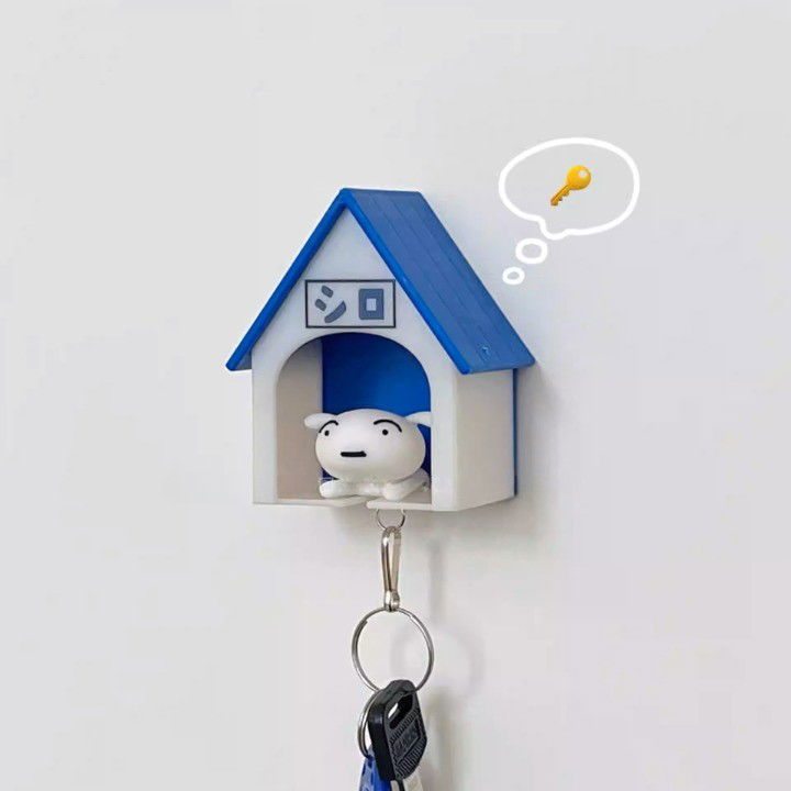 Suport de Chei, Flippy, Model Casuta si Breloc Caine Alb, 7x6x4cm [5]