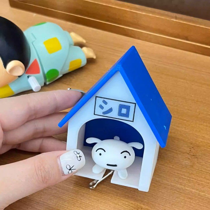 Suport de Chei, Flippy, Model Casuta si Breloc Caine Alb, 7x6x4cm [3]