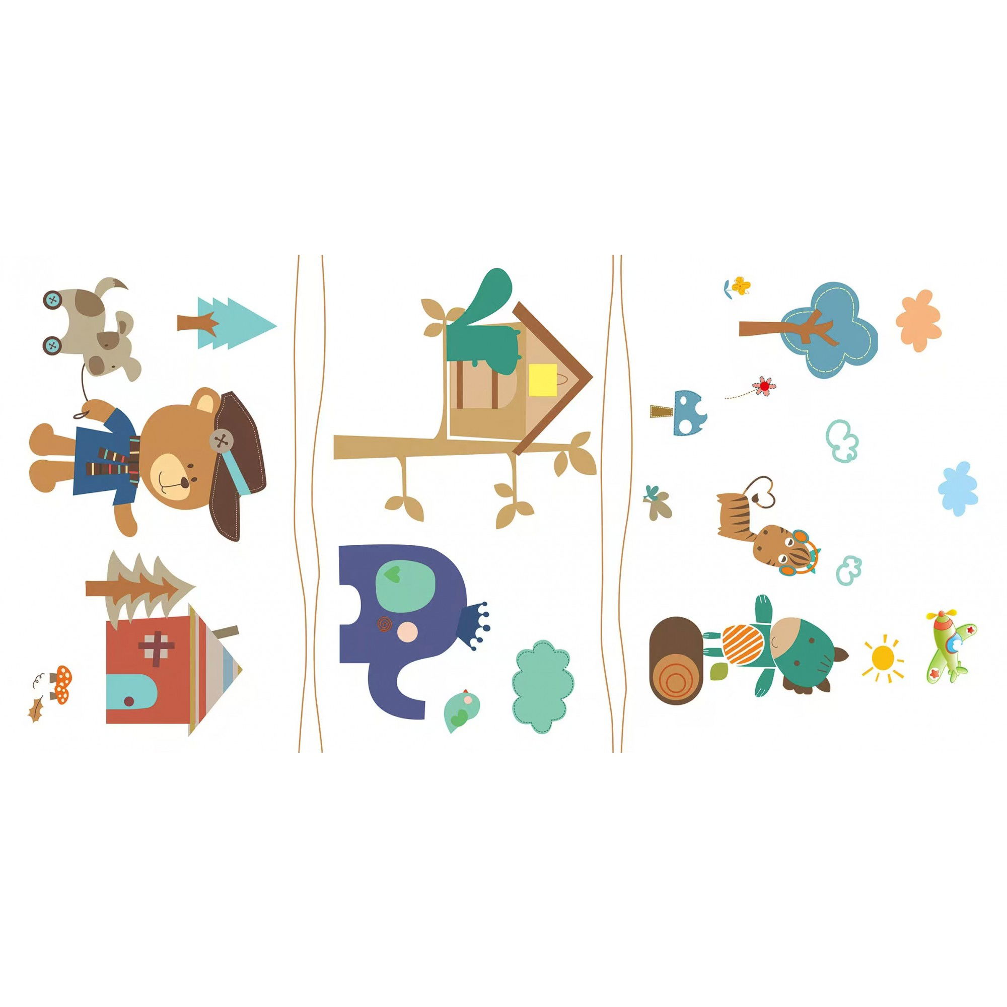 Covoras pentru Copii, Flippy, cu 2 Fete, Model ZOO/Ursulet, din XPE+PE, Impermeabil, Antiderapant, Protectie Termica, +3 Luni, Pliabil, 150 x 200 x 1.5 cm, Multicolor [3]