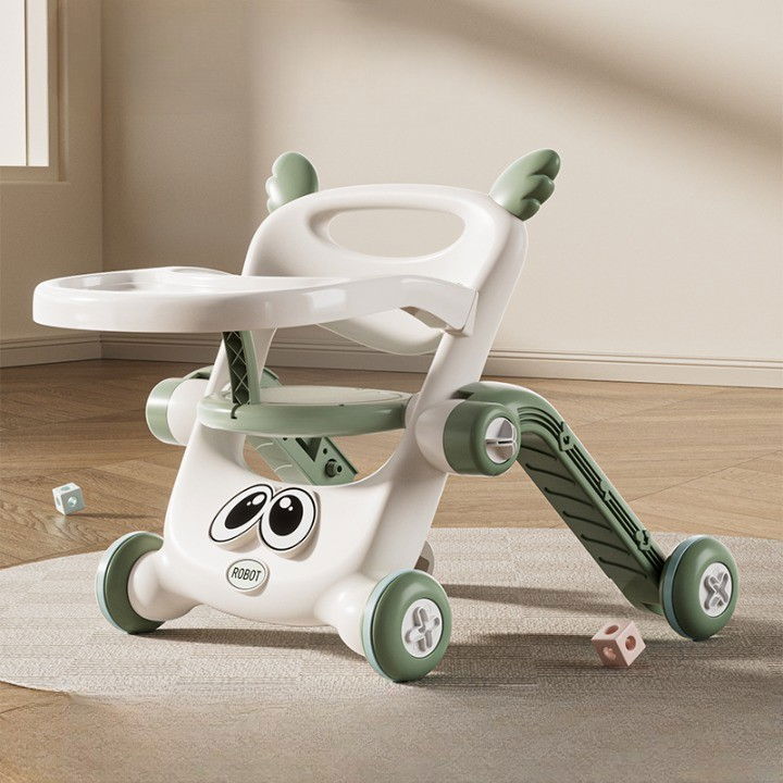 Antemergator pentru Copii 8 in 1, Flippy, Multifunctional, cu Maner de Impingere Detasabil, Scuter, Trotineta, Scaun Reglabil, Tavita Detasabila, Stabil, Antiderapant, 4 Roti, 56x44x64cm, 9-12 Luni, V [3]