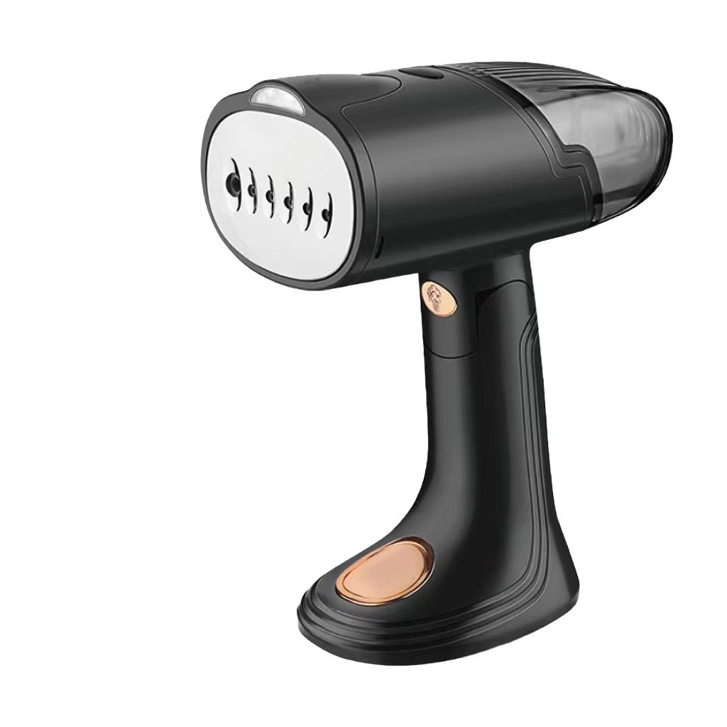 Aparat de Calcat Vertical Portabil cu Abur, Flippy, Putere 1500W, Rezervor Detasabil de 138ml, Priza, Functie Anti Calcar si Auto Curatare, Pliabil, cu Perie, 20x10.5x8 cm, Negru [1]