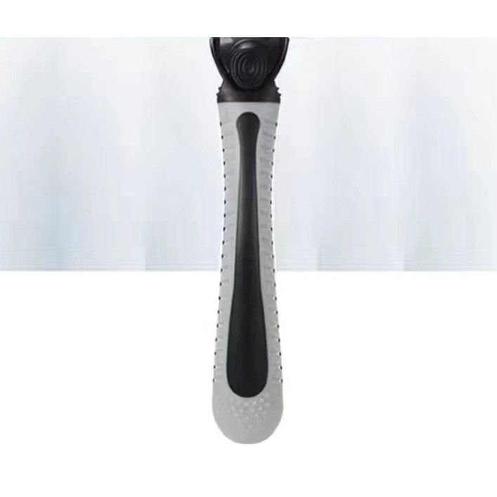 Aparat de Ras Manual, Flippy, din Otel Inoxidabil, Suport Lama + 10 Capete de Schimb Incluse, Cutie pentru Lame, Negru [3]