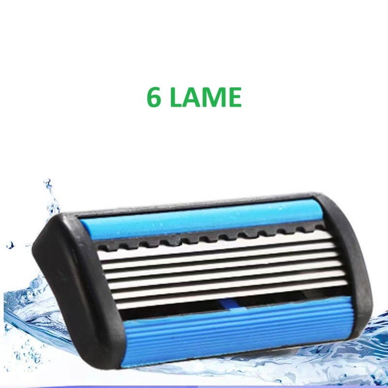 Aparat de Ras Manual, Flippy, din Otel Inoxidabil, Suport Lama + 10 Capete de Schimb Incluse, Cutie pentru Lame, Negru [4]