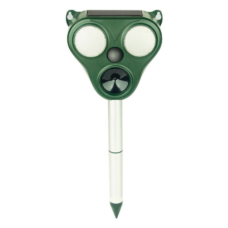 Aparat Solar LED cu Ultrasunete, Flippy, Repelent pentru Animale Mari si Mici, Lumina Rosie si Alba, Anti Rozatoare, Anti Insecte, Frecventa 13.5KHZ-65 KHZ, Senzor PIR, 13 x 14.7 x 24.5 cm, Verde [1]