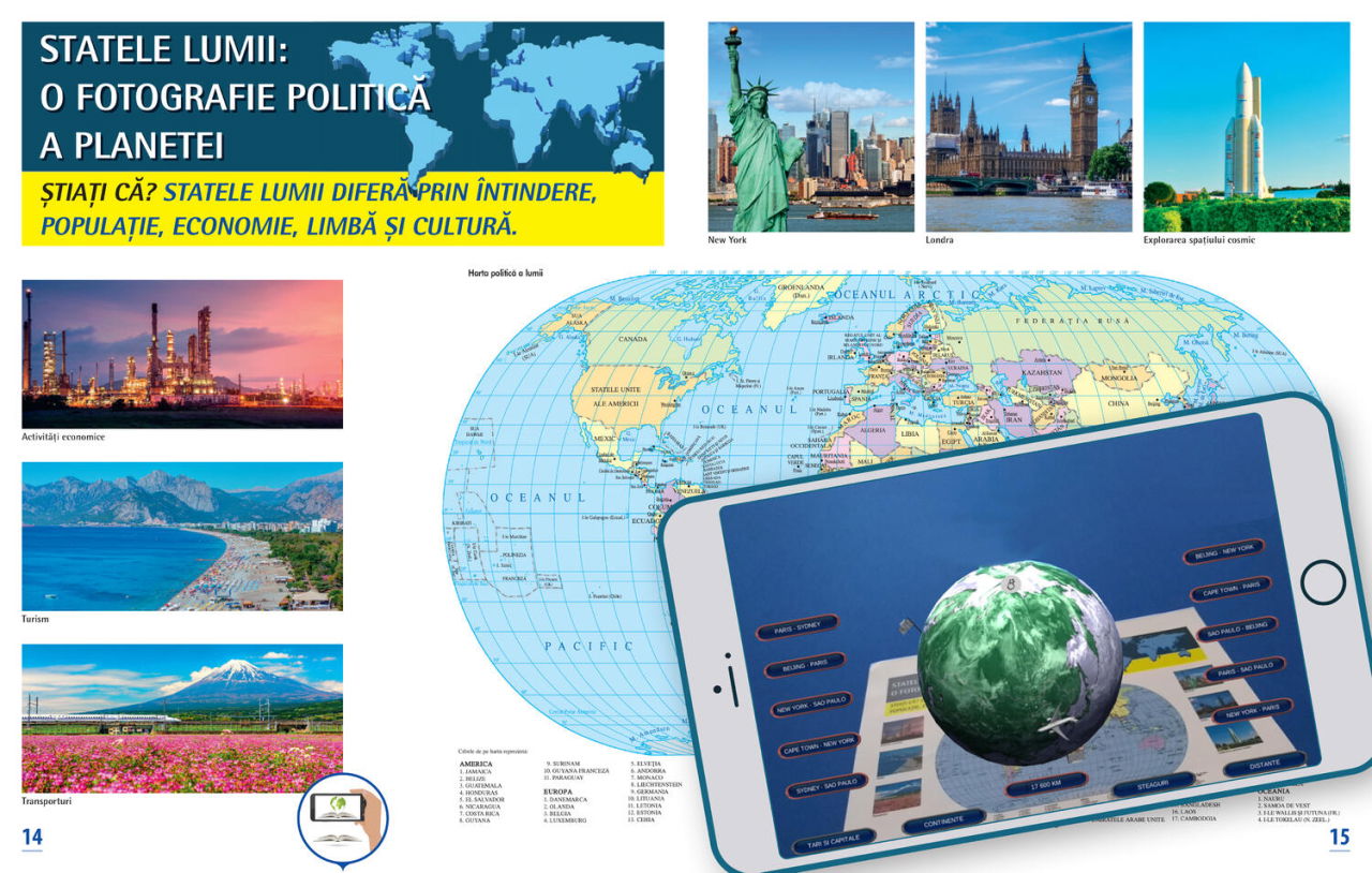 Atlas geografic scolar. Cunoasterea Terrei prin realitatea augmentata [3]