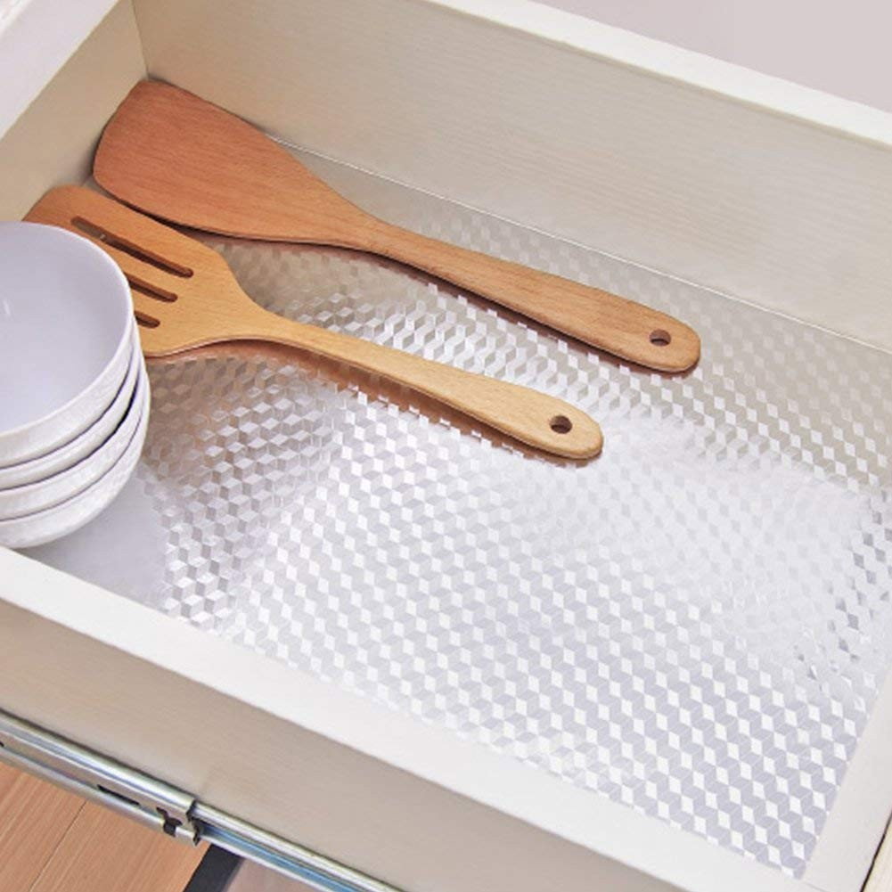 Autocolant de Bucatarie, Flippy, Autoadeziv, Impermeabil, Rezistent la Temperaturi Ridicate, din PVC, 60 x 300 cm, Model Cub 3D, Argintiu [6]