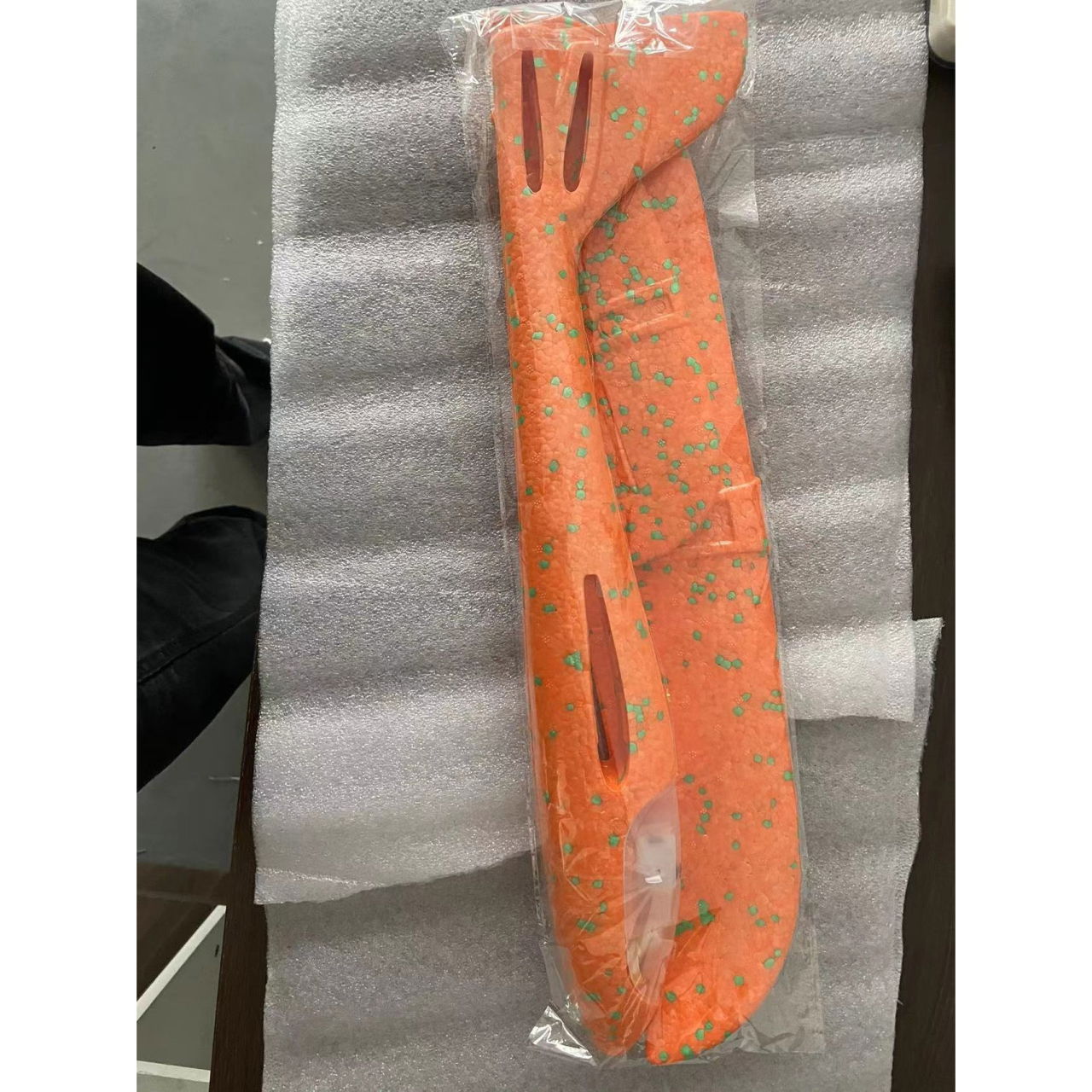 Avion Planor cu Pilot, Flippy, Din Polistiren, Cu Lumini in Cabina Pilotului, Lungime 47 cm, Portocaliu [6]