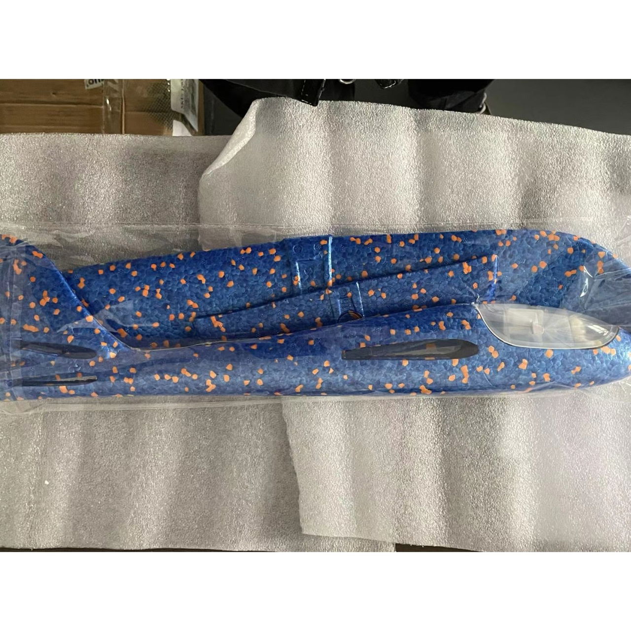 Avion Planor cu Pilot, Flippy, Din Polistiren, Cu Lumini pe Toata Lungimea, 47 cm, Albastru [5]