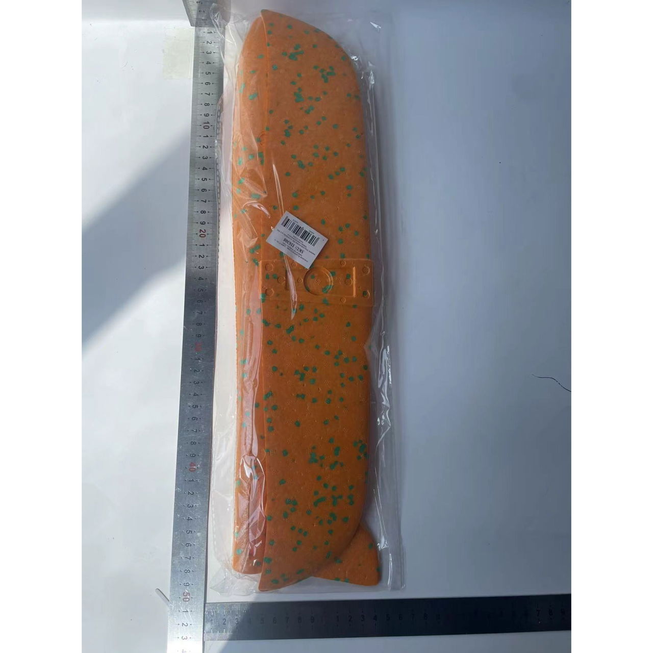 Avion planor din polistiren in punga , lungime 47 cm , cu lumini pe varf, Portocaliu, Flippy [5]