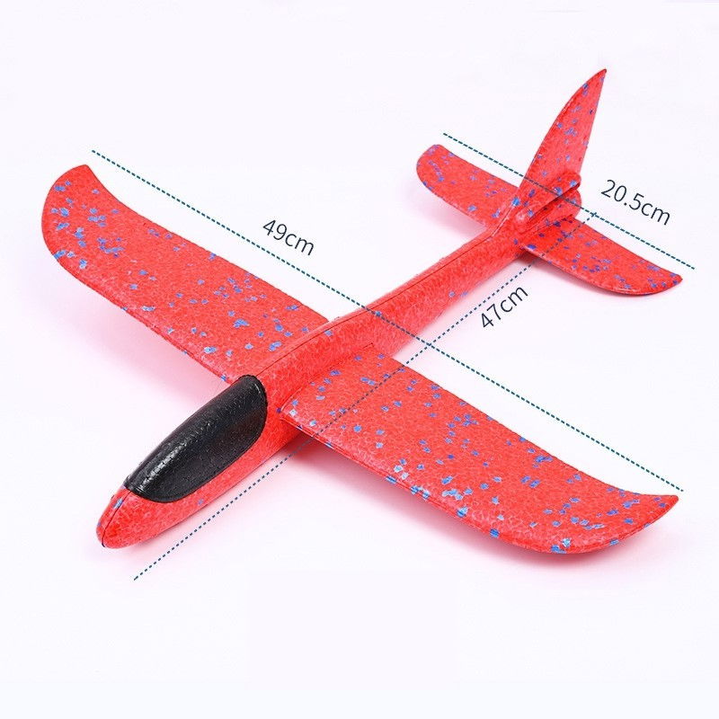 Avion planor din polistiren in punga , lungime 47 cm , Rosu , Flippy [6]