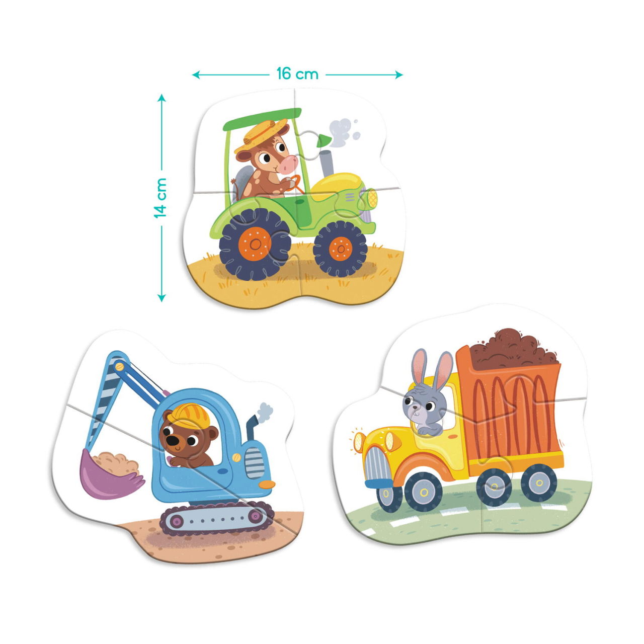 Baby puzzle 3 in 1 - Mijloace de transport (2,3,4 piese) [6]