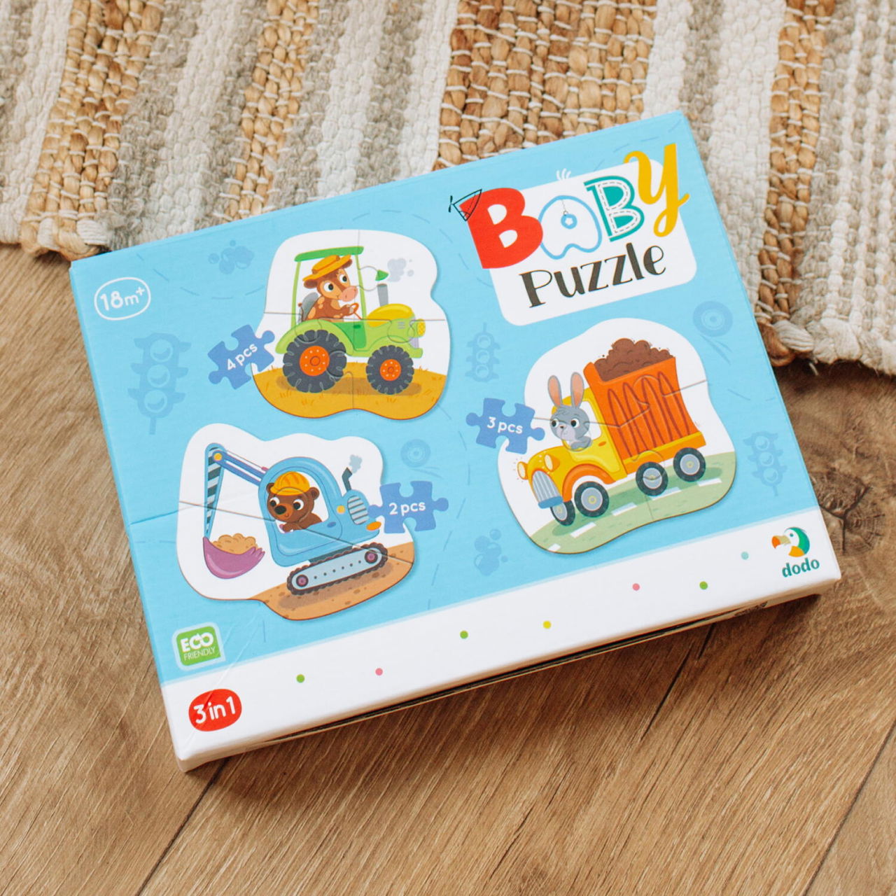 Baby puzzle 3 in 1 - Mijloace de transport (2,3,4 piese) [4]