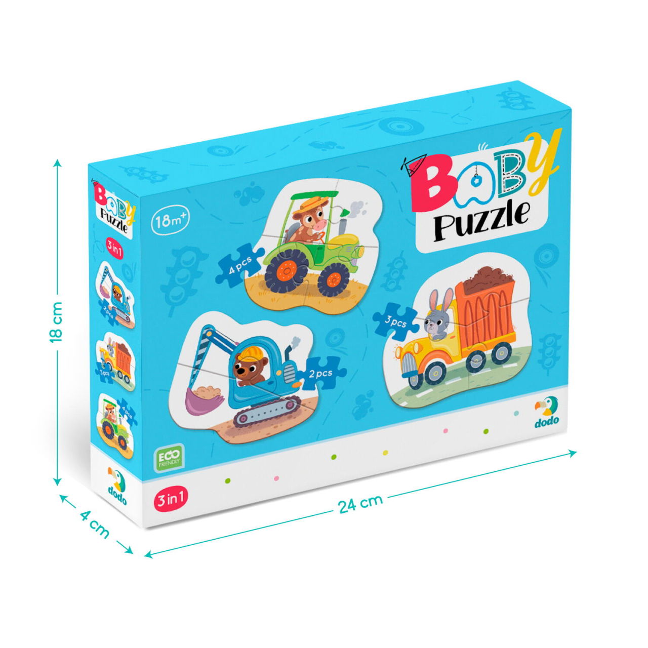 Baby puzzle 3 in 1 - Mijloace de transport (2,3,4 piese) [2]