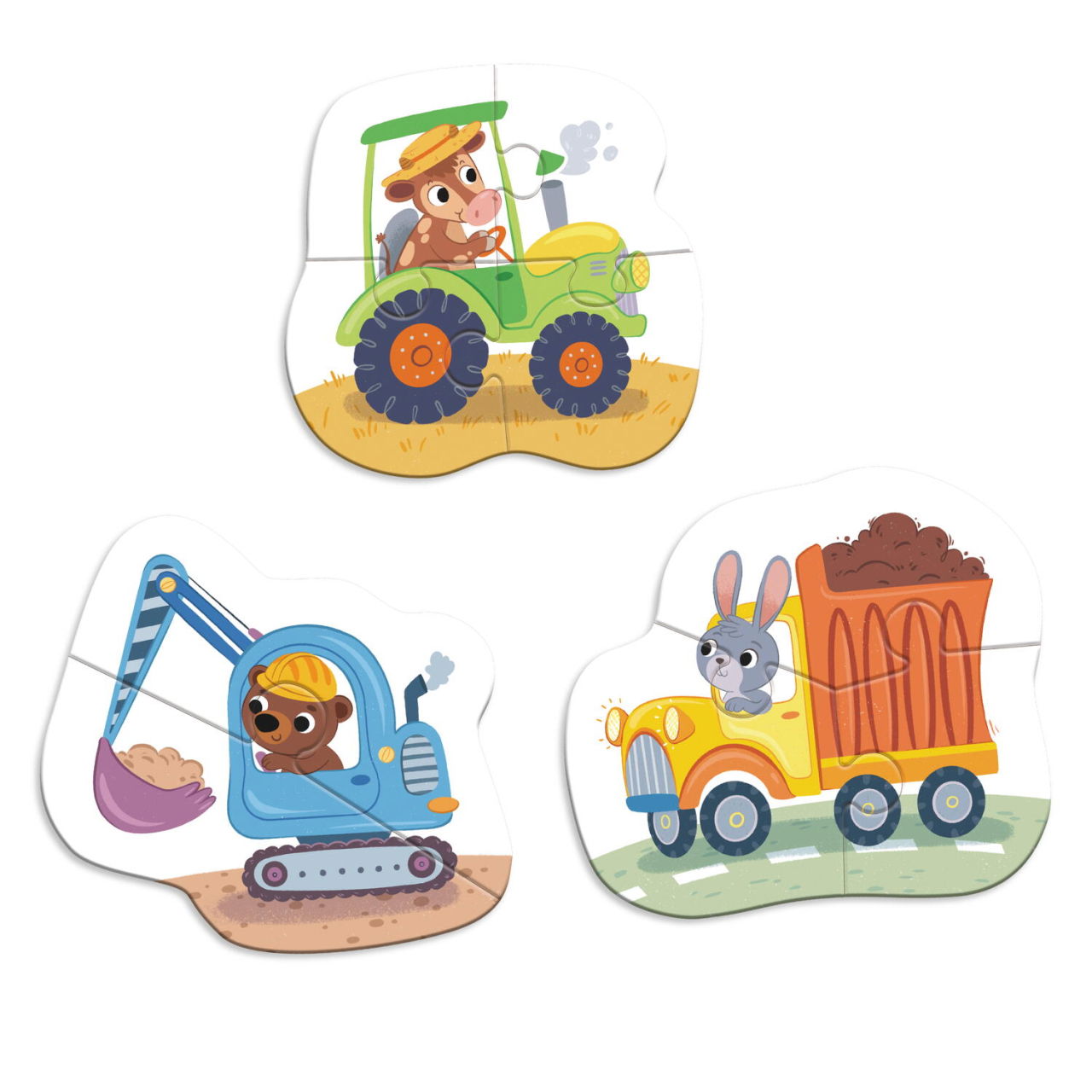 Baby puzzle 3 in 1 - Mijloace de transport (2,3,4 piese) [7]