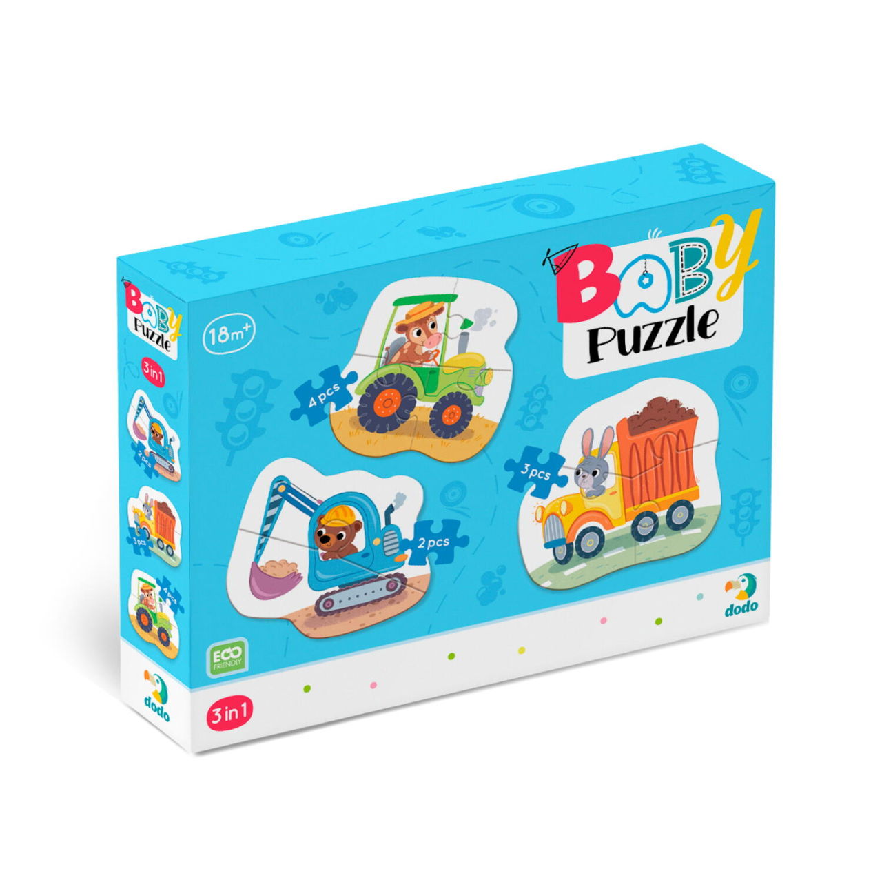 Baby puzzle 3 in 1 - Mijloace de transport (2,3,4 piese) [1]