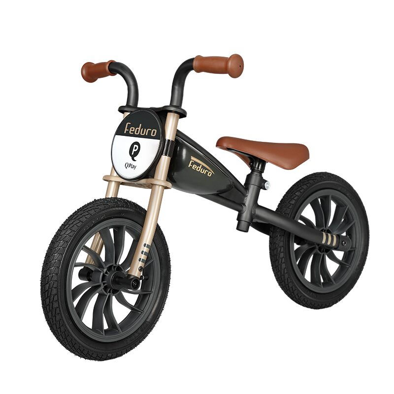 Balance bike QPlay Feduro Negru-Auriu [1]
