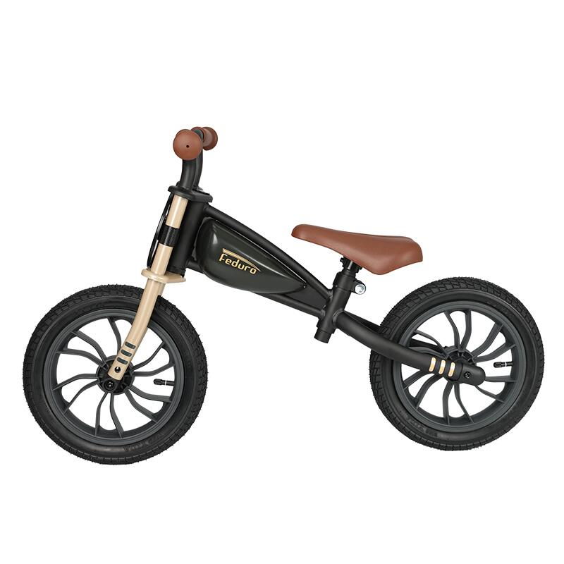 Balance bike QPlay Feduro Negru-Auriu [2]