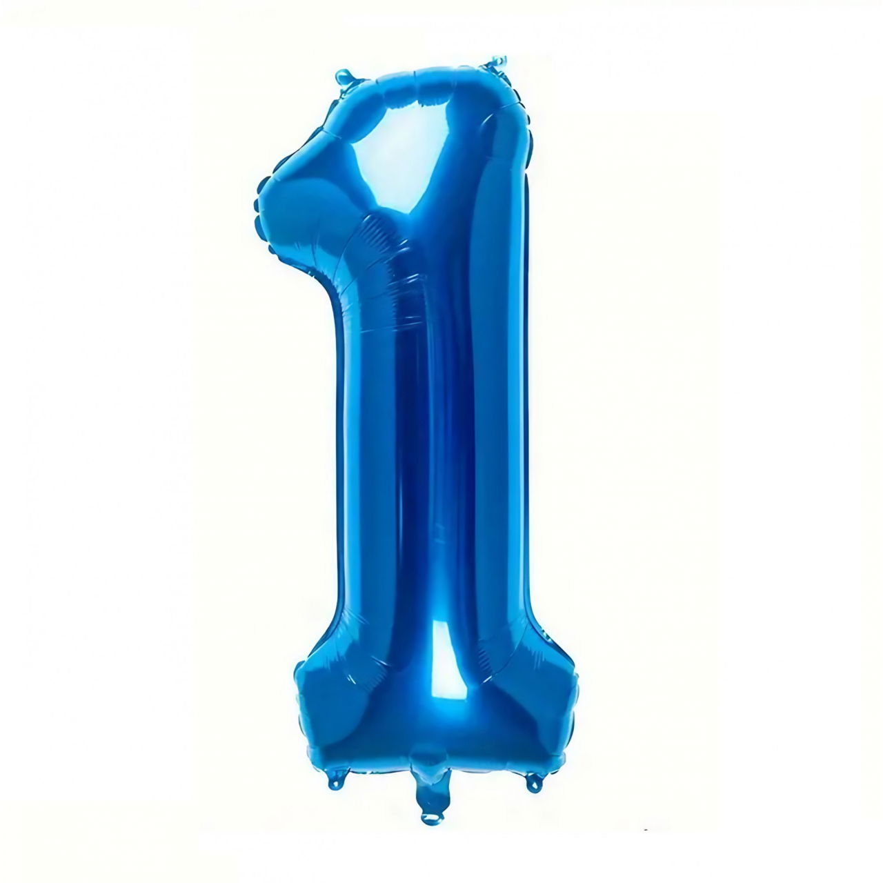 Balon din Folie Flippy, Cifra 1, 81 cm, Pentru Aer sau Heliu, Bulk, Albastru [1]